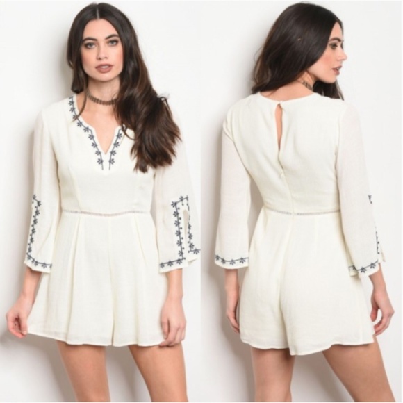 WILA Pants - Boho Embroidered Romper